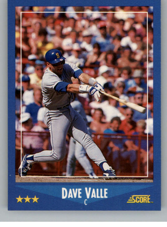 1988 Score #126b Dave Valle COR VG Seattle Mariners 