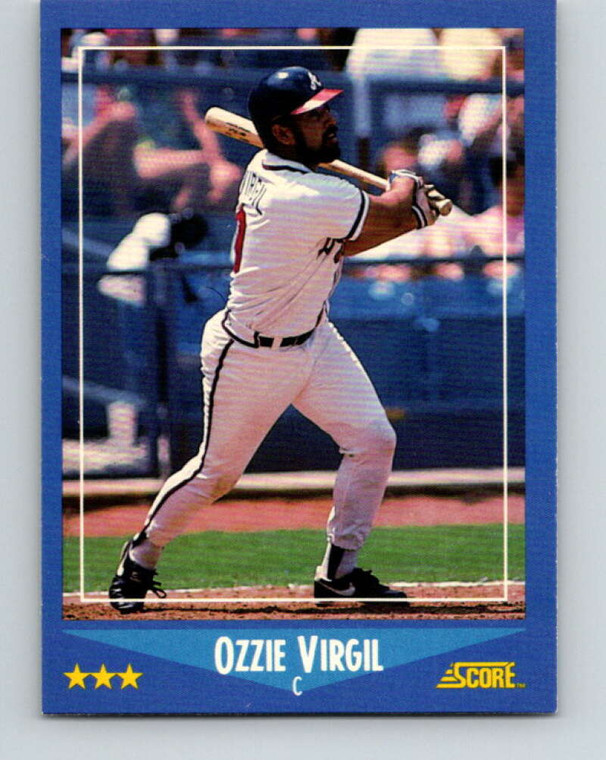 1988 Score #129 Ozzie Virgil VG Atlanta Braves 