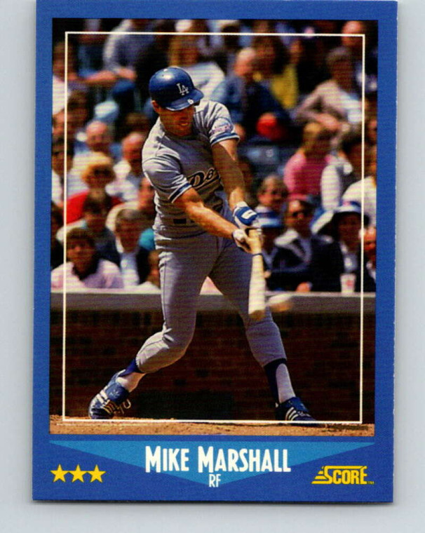 1988 Score #135 Mike Marshall VG Los Angeles Dodgers 