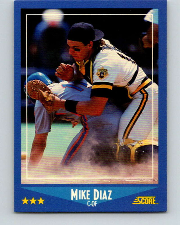 1988 Score #143 Mike Diaz VG Pittsburgh Pirates 