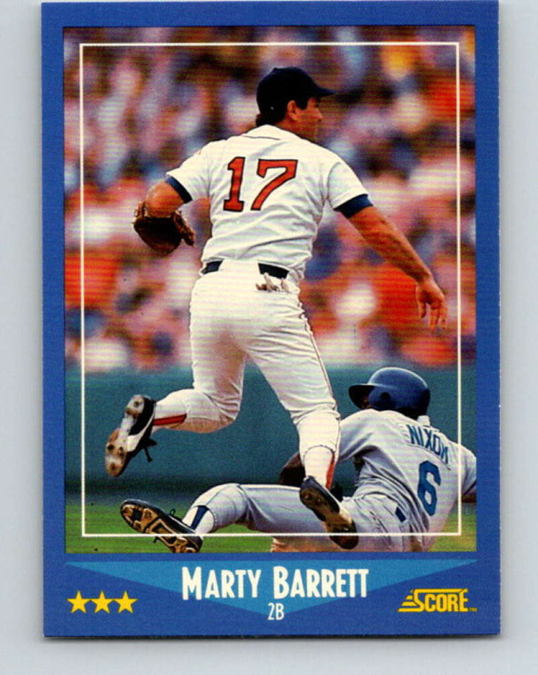 1988 Score #155 Marty Barrett VG Boston Red Sox 