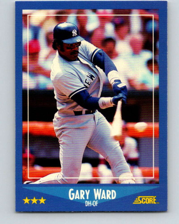 1988 Score #157 Gary Ward VG New York Yankees 