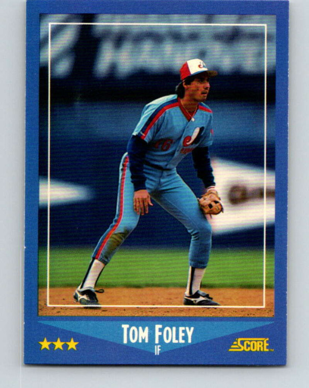 1988 Score #159 Tom Foley VG Montreal Expos 