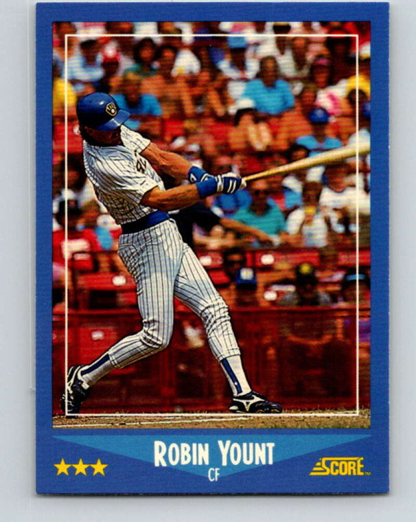 1988 Score #160 Robin Yount VG Milwaukee Brewers 