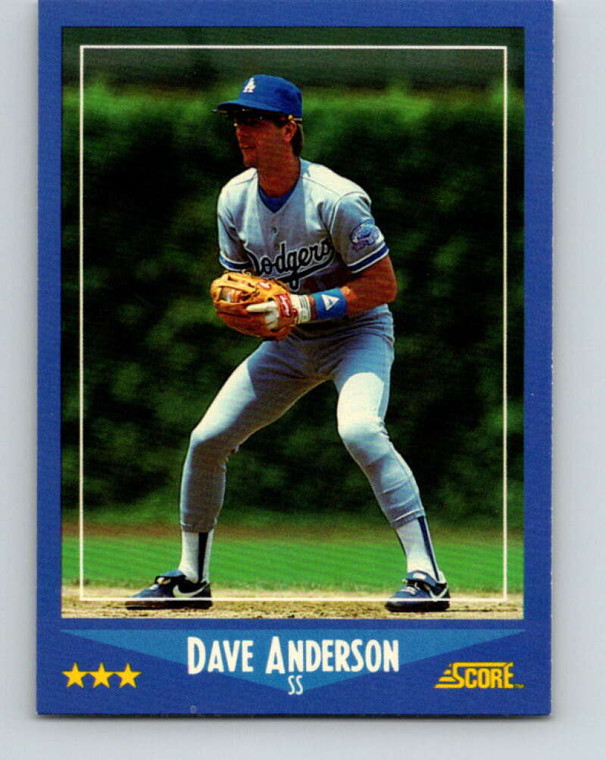 1988 Score #166 Dave Anderson UER VG Los Angeles Dodgers 