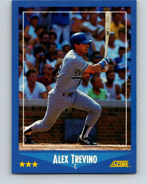 1988 Score #182 Alex Trevino VG Los Angeles Dodgers 