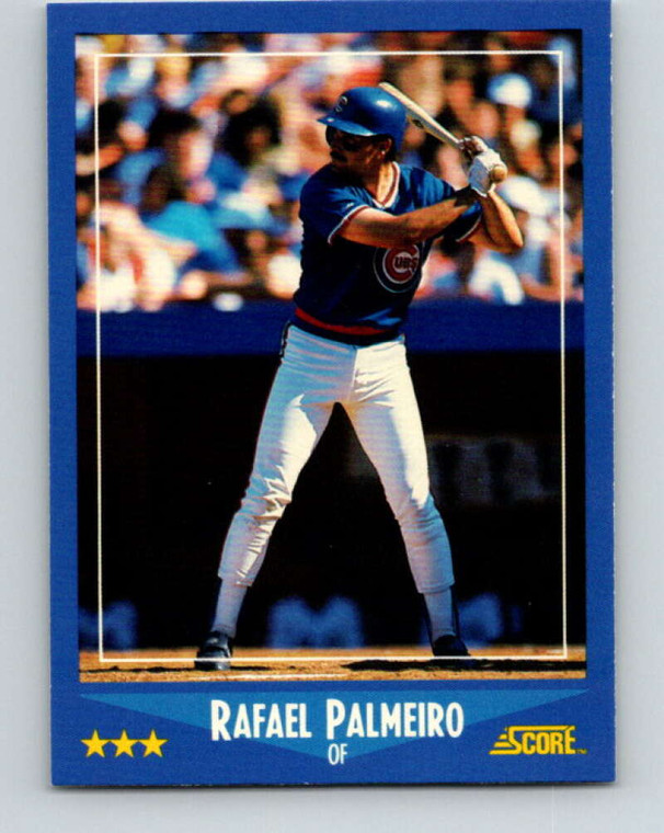 1988 Score #186 Rafael Palmeiro VG Chicago Cubs 