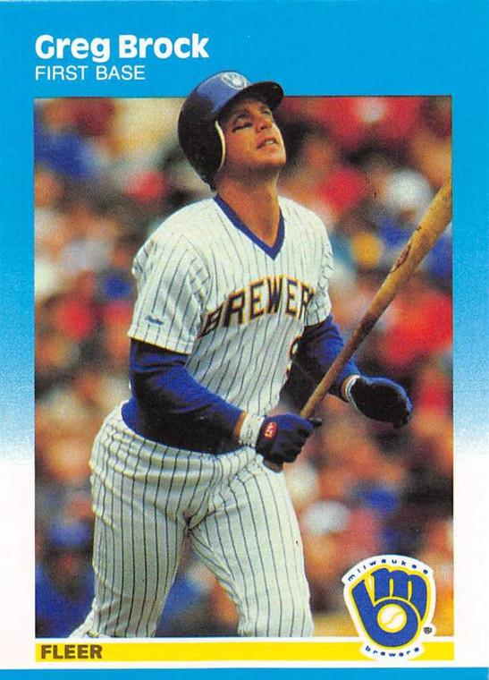 1987 Fleer Update #U-9 Greg Brock NM-MT Milwaukee Brewers 