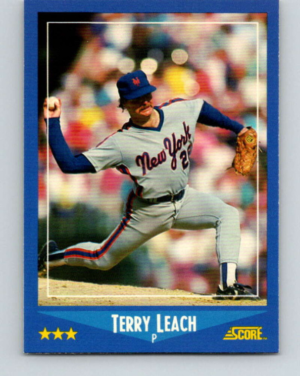 1988 Score #203 Terry Leach VG New York Mets 