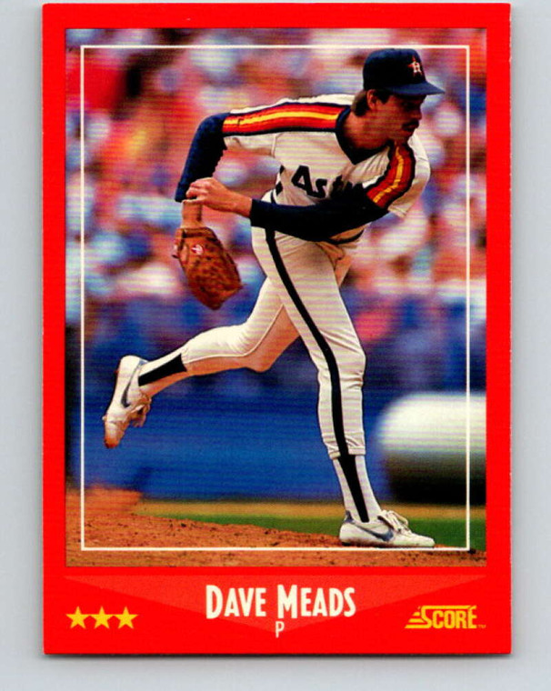 1988 Score #243 Dave Meads VG RC Rookie Houston Astros 