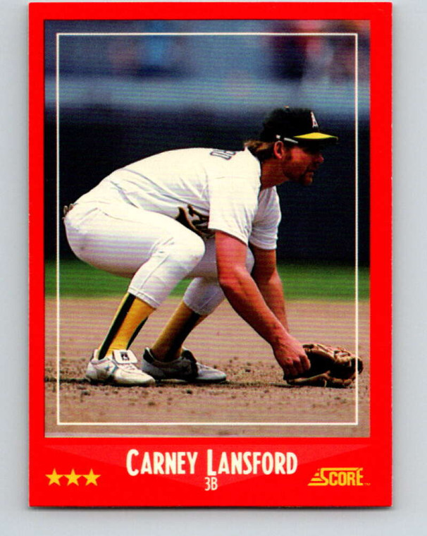1988 Score #253 Carney Lansford VG Oakland Athletics 