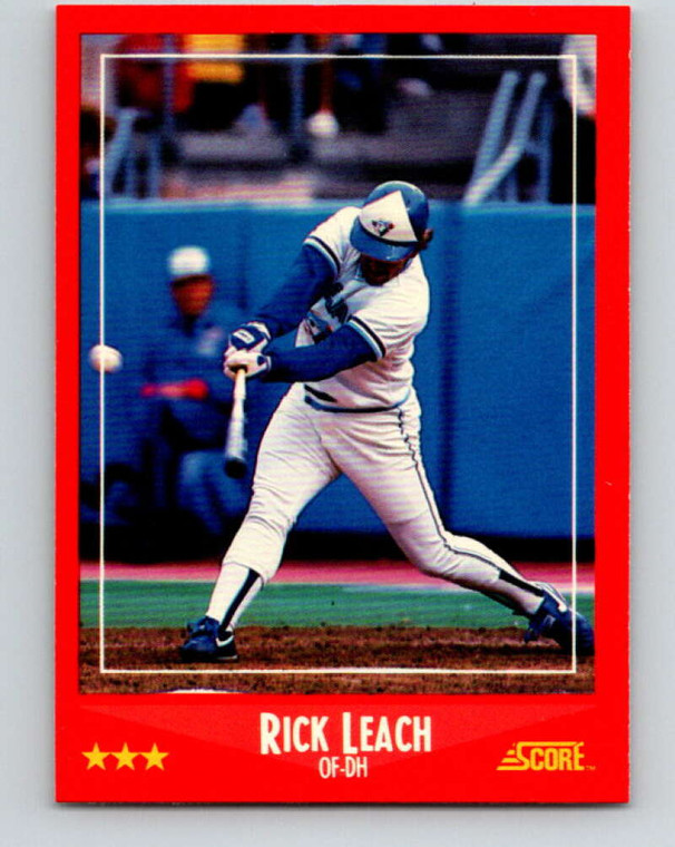 1988 Score #257 Rick Leach VG Toronto Blue Jays 