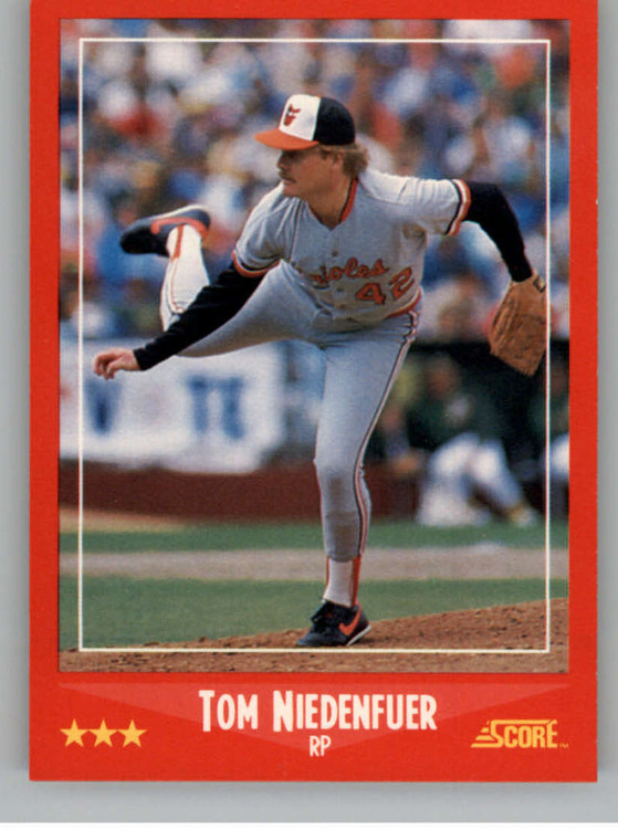 1988 Score #261b Tom Niedenfuer COR VG Baltimore Orioles 