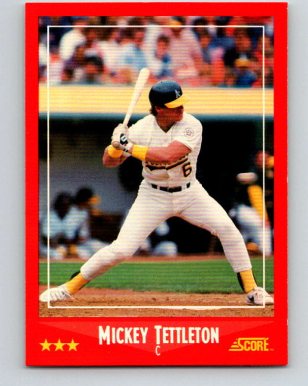 1988 Score #269 Mickey Tettleton VG Oakland Athletics 