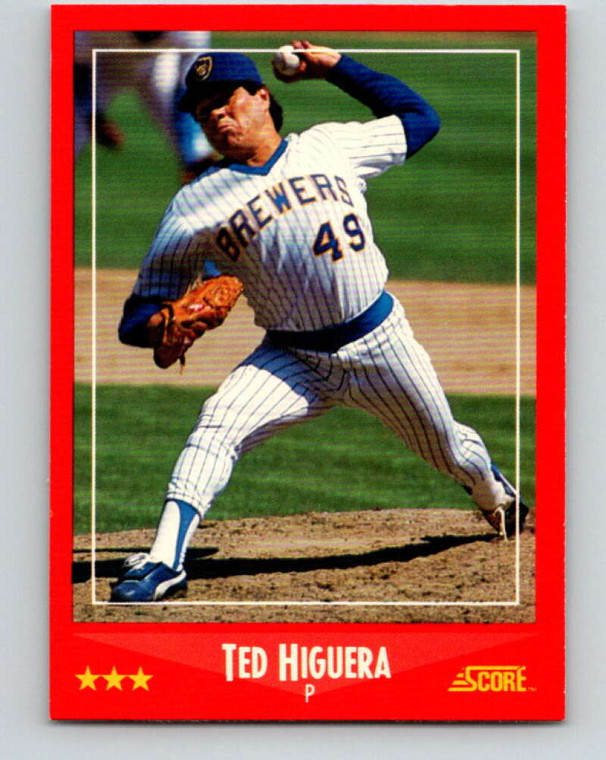 1988 Score #280 Teddy Higuera VG Milwaukee Brewers 