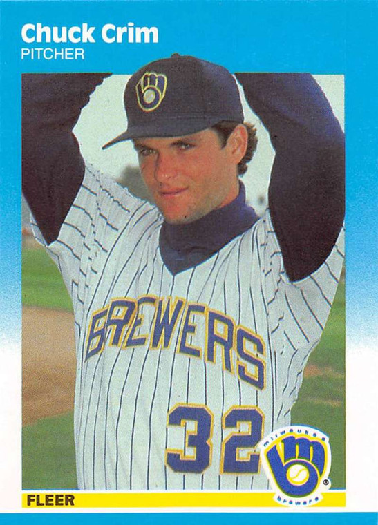 1987 Fleer Update #U-19 Chuck Crim NM-MT RC Rookie Milwaukee Brewers 