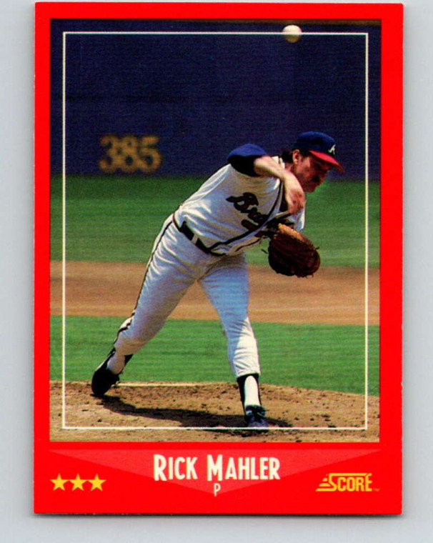 1988 Score #319 Rick Mahler VG Atlanta Braves 