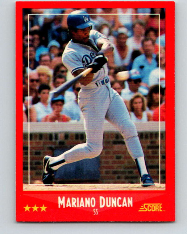 1988 Score #321 Mariano Duncan VG Los Angeles Dodgers 
