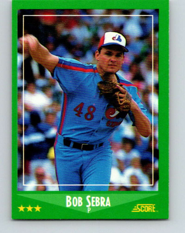 1988 Score #337 Bob Sebra VG Montreal Expos 