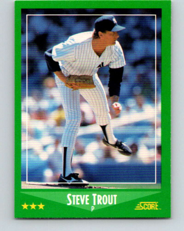 1988 Score #342 Steve Trout VG New York Yankees 