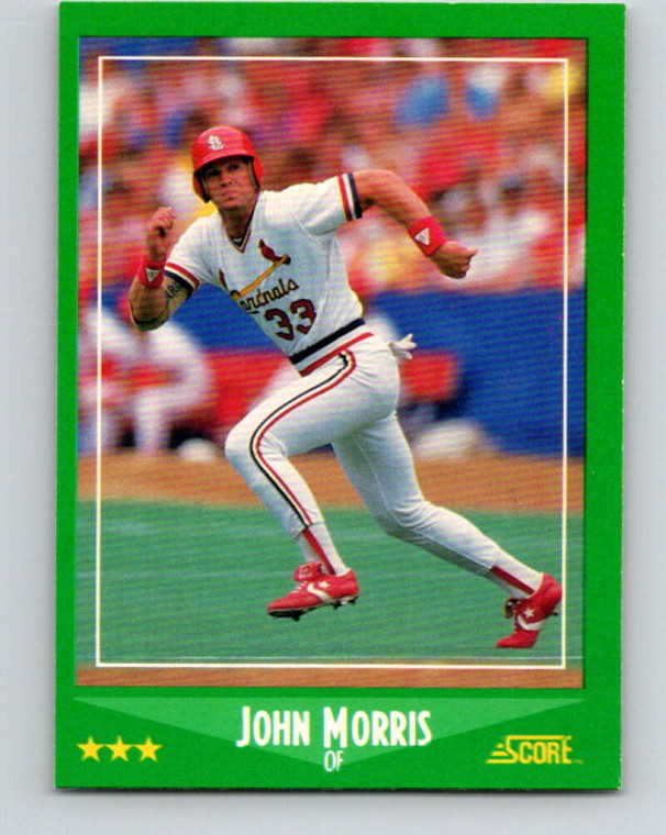 1988 Score #346 John Morris VG St. Louis Cardinals 