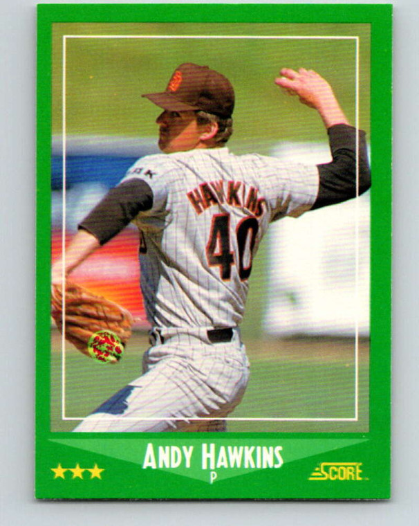 1988 Score #347 Andy Hawkins VG San Diego Padres 