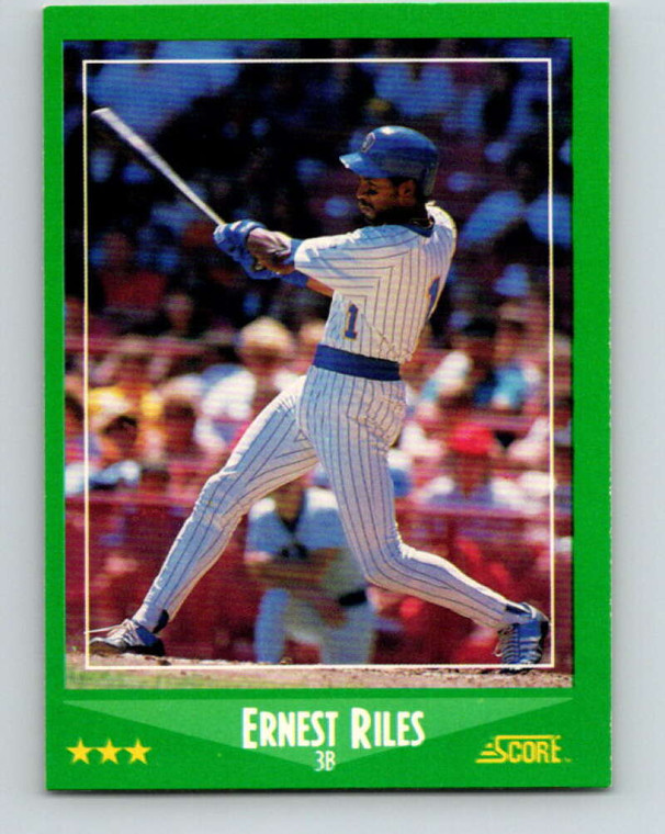 1988 Score #349 Ernest Riles VG Milwaukee Brewers 