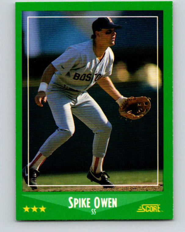 1988 Score #372 Spike Owen VG Boston Red Sox 