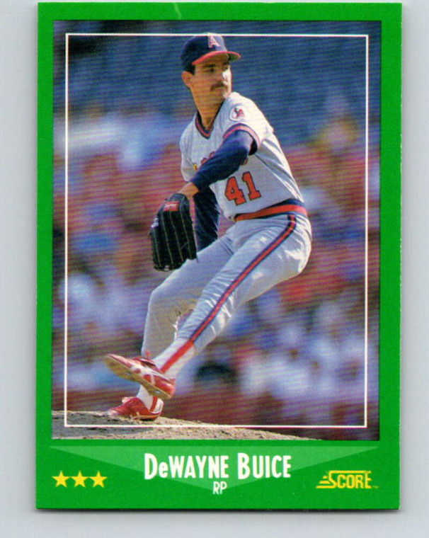 1988 Score #376 De Wayne Buice VG RC Rookie California Angels 