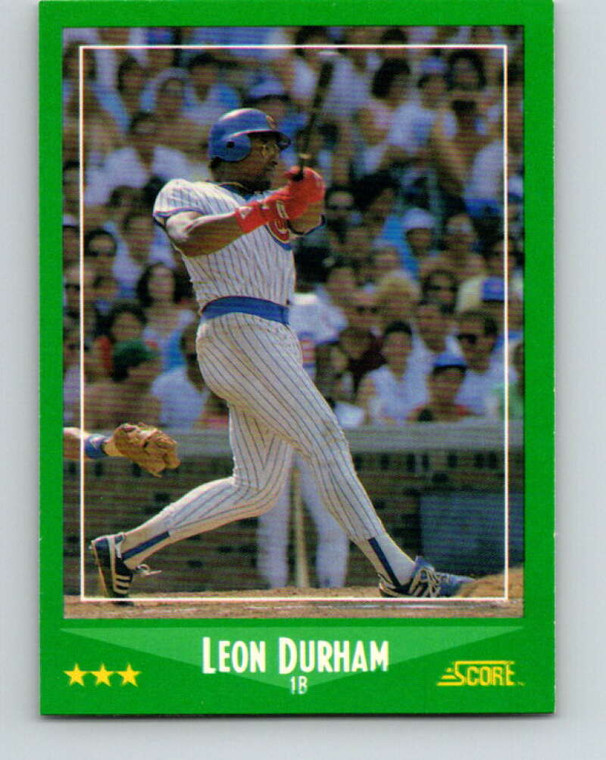 1988 Score #378 Leon Durham VG Chicago Cubs 