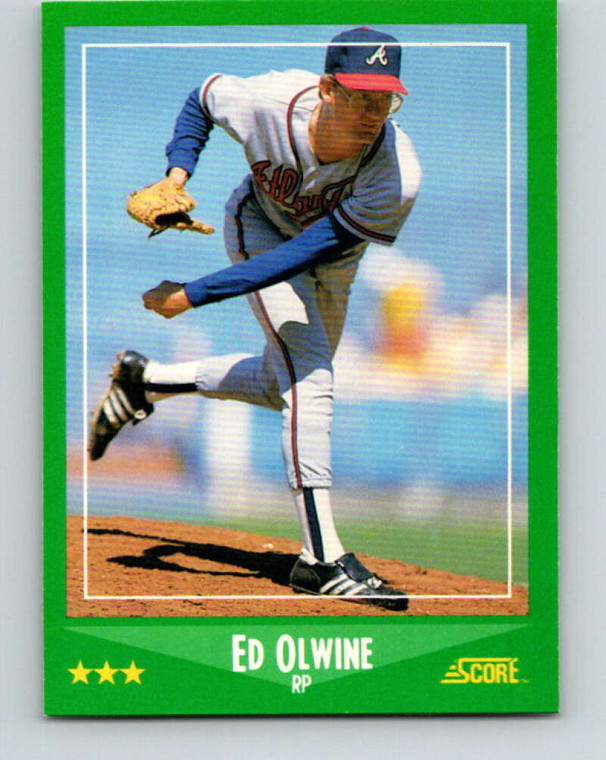 1988 Score #379 Ed Olwine VG Atlanta Braves 