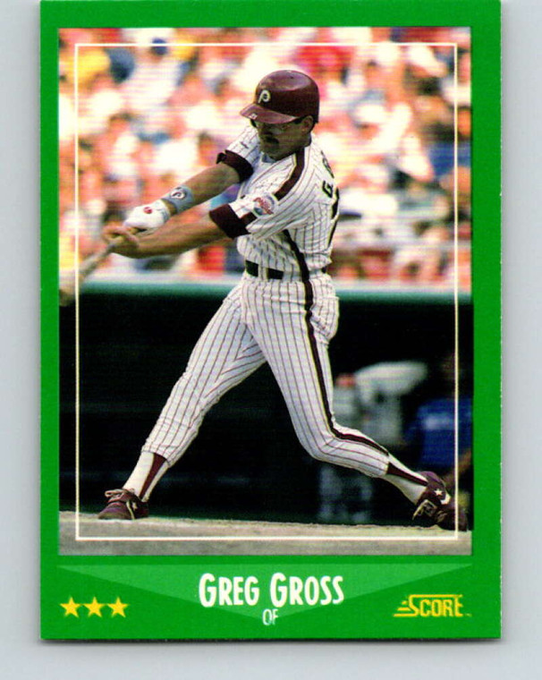 1988 Score #386 Greg Gross VG Philadelphia Phillies 