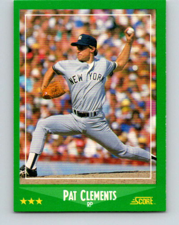 1988 Score #389 Pat Clements VG New York Yankees 