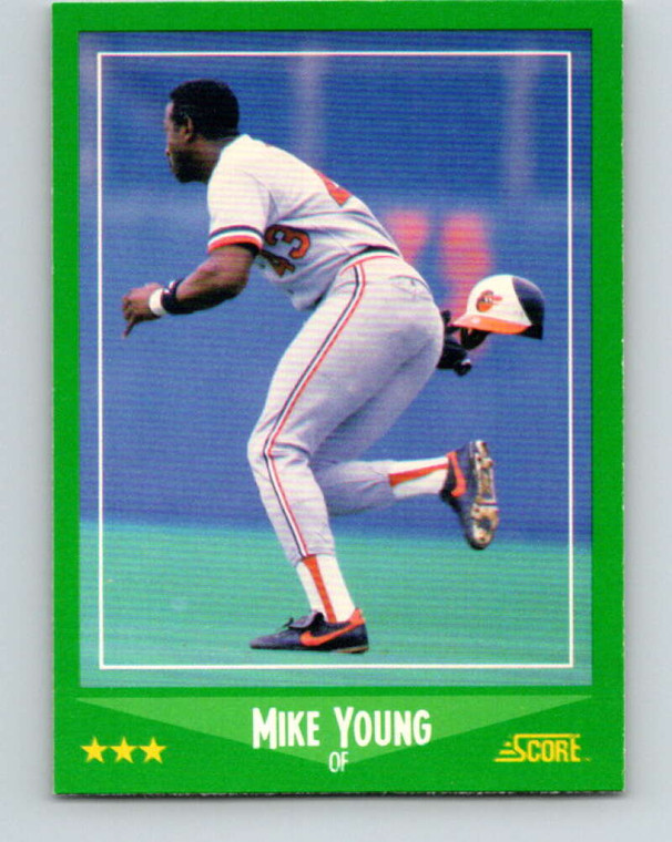1988 Score #393 Mike Young VG Baltimore Orioles 