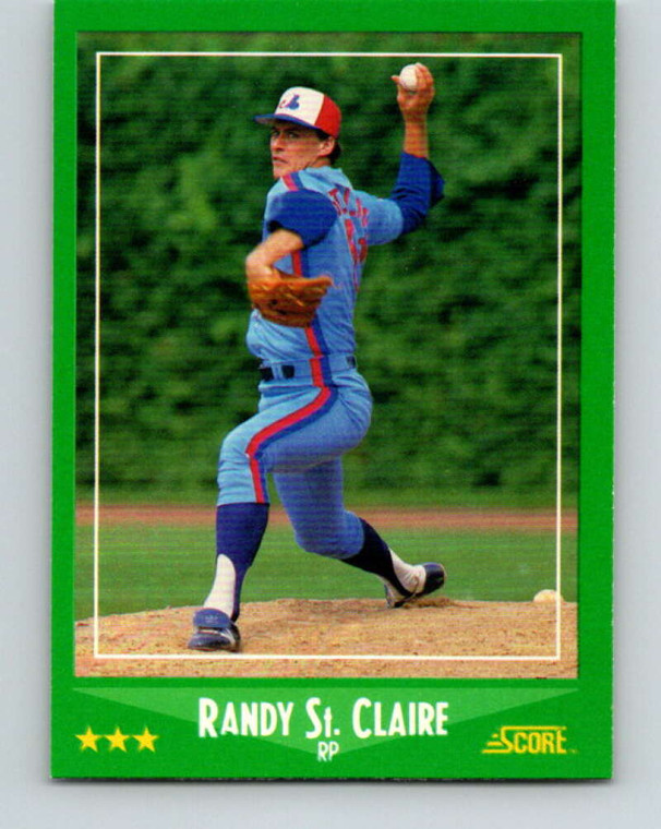 1988 Score #397 Randy St. Claire VG Montreal Expos 