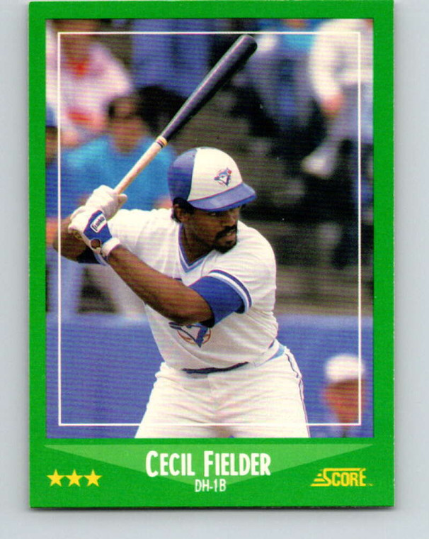 1988 Score #399 Cecil Fielder VG Toronto Blue Jays 