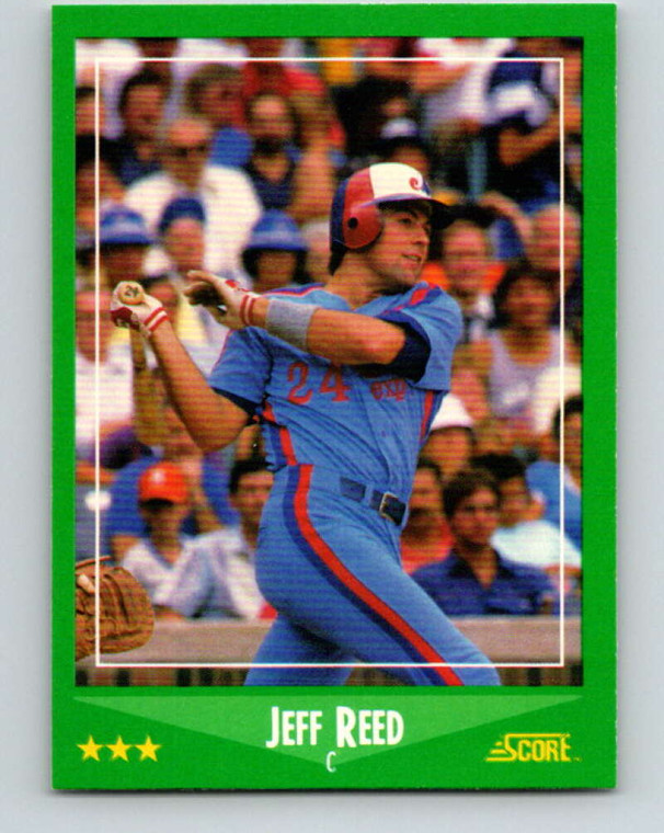1988 Score #408 Jeff Reed VG Montreal Expos 