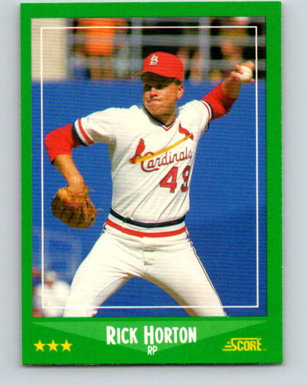 1988 Score #412 Ricky Horton VG St. Louis Cardinals 