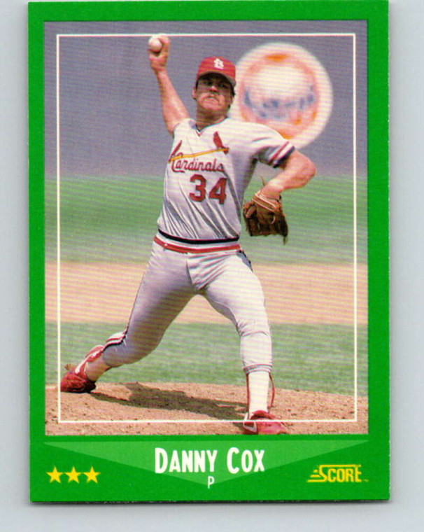 1988 Score #415 Danny Cox VG St. Louis Cardinals 