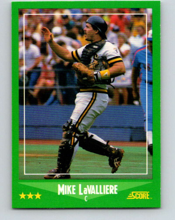 1988 Score #421 Mike LaValliere VG Pittsburgh Pirates 