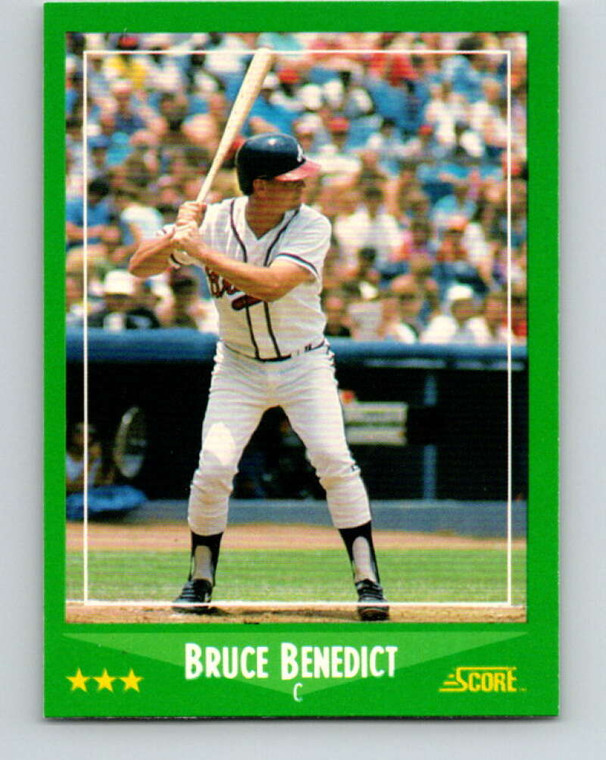 1988 Score #423 Bruce Benedict VG Atlanta Braves 