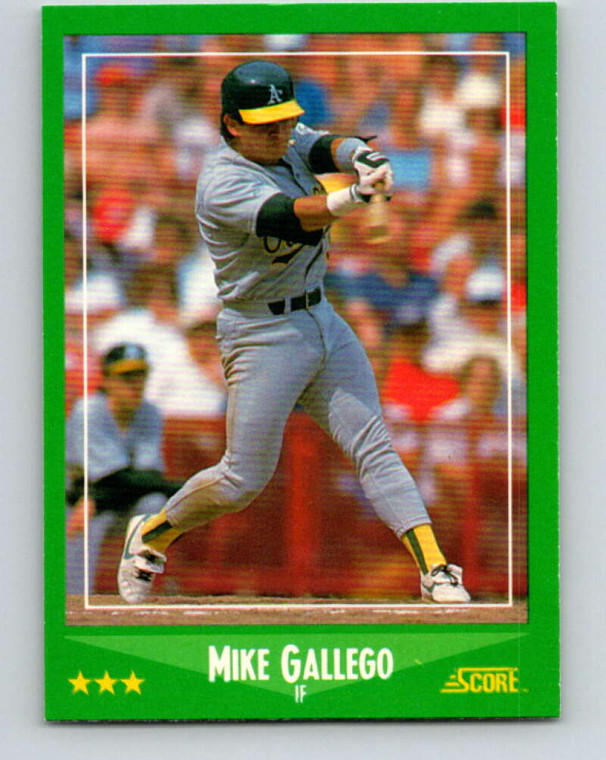1988 Score #428 Mike Gallego VG Oakland Athletics 