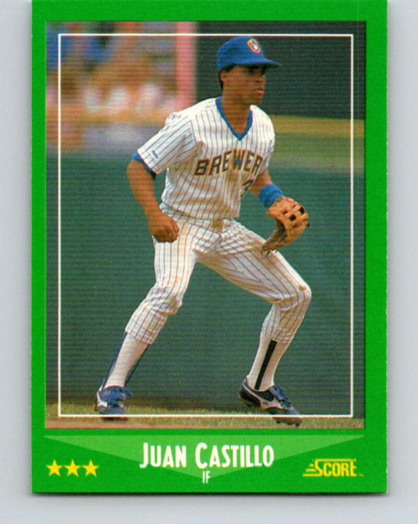 1988 Score #429 Juan Castillo VG Milwaukee Brewers 