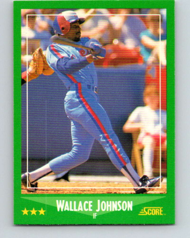 1988 Score #433 Wallace Johnson VG Montreal Expos 