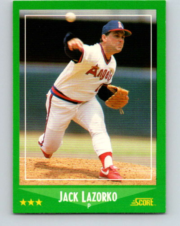 1988 Score #437 Jack Lazorko VG California Angels 