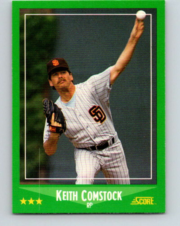 1988 Score #438 Keith Comstock VG San Diego Padres 