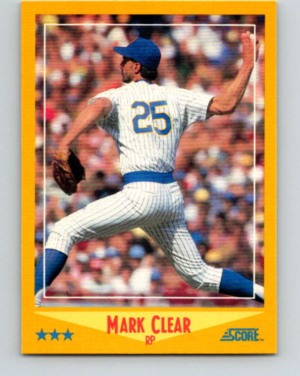 1988 Score #446 Mark Clear VG Milwaukee Brewers 