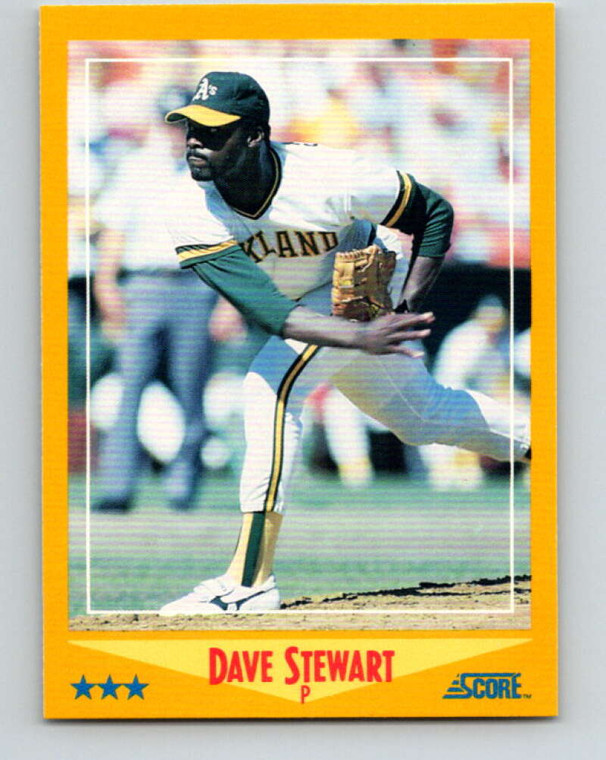 1988 Score #458 Dave Stewart VG Oakland Athletics 