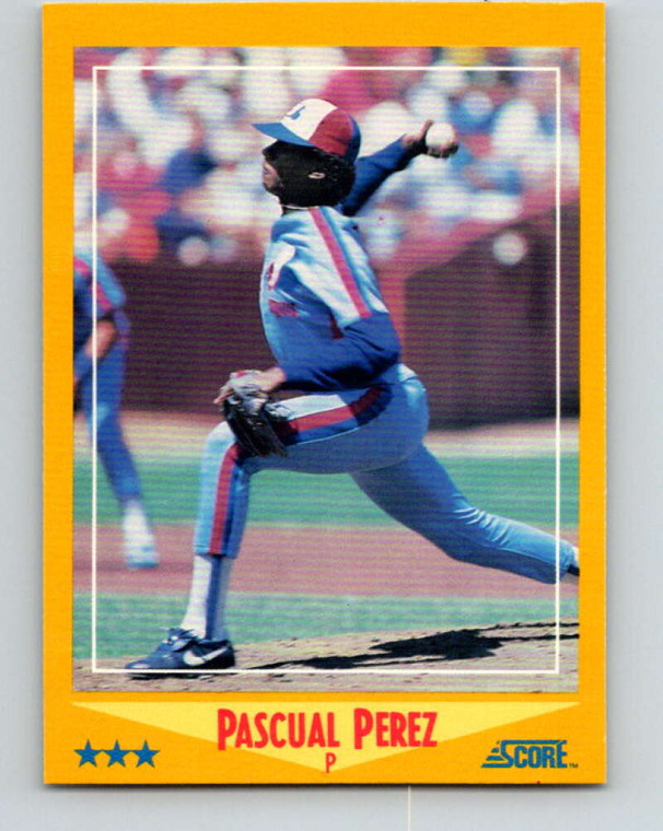 1988 Score #459 Pascual Perez VG Montreal Expos 