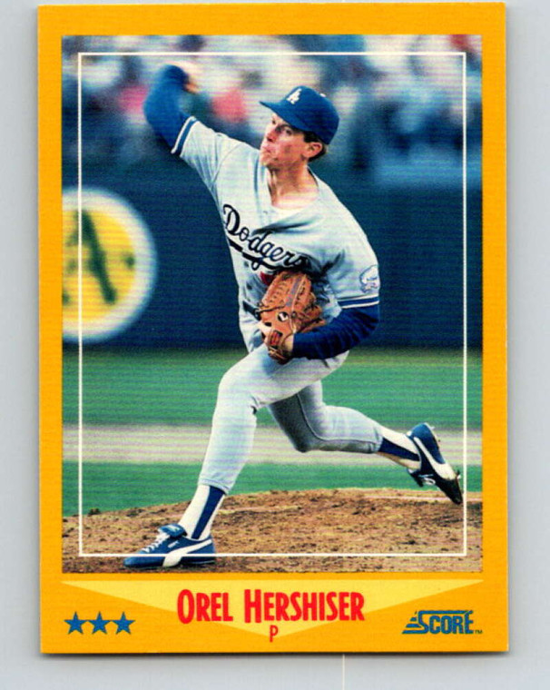 1988 Score #470 Orel Hershiser VG Los Angeles Dodgers 
